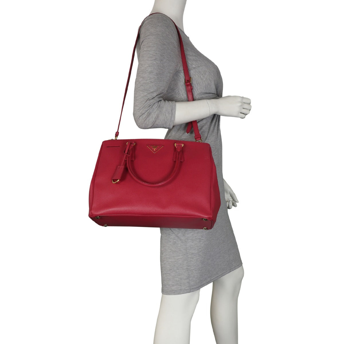 Prada Saffiano Lux Galleria Double Zip Tote Medium