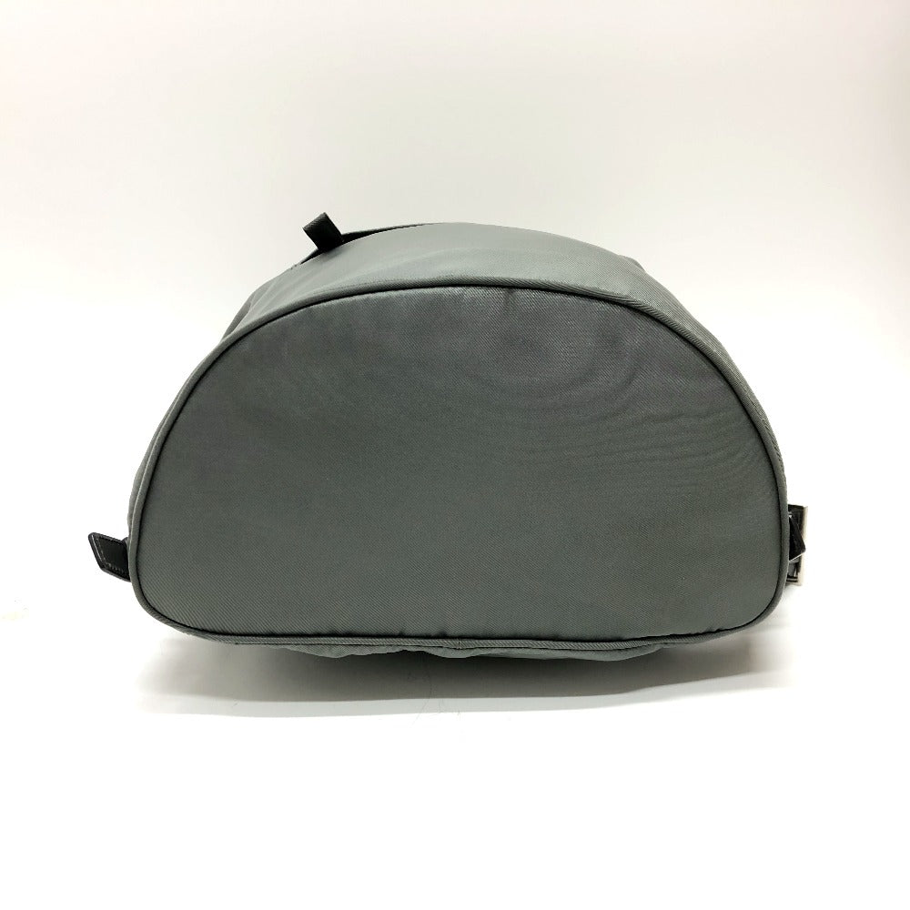 PRADA Backpack BZ0032 leather gray Triangle logo Women