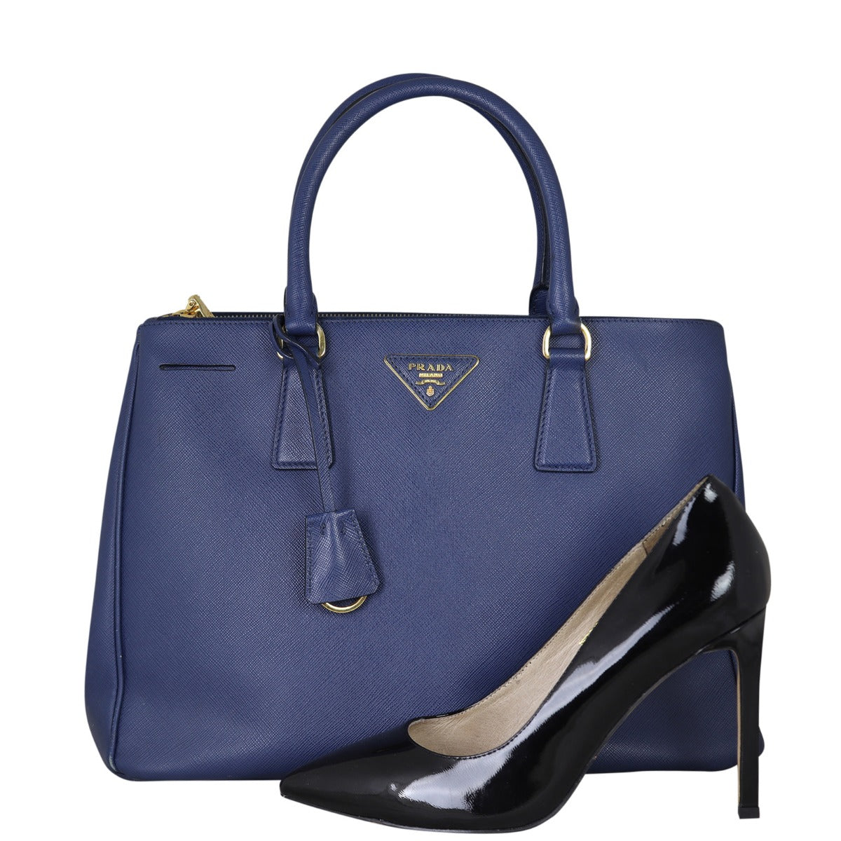 Prada Saffiano Lux Double Zip Tote Medium