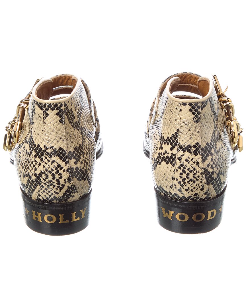 Gucci Python-Embossed Leather Bootie (  )