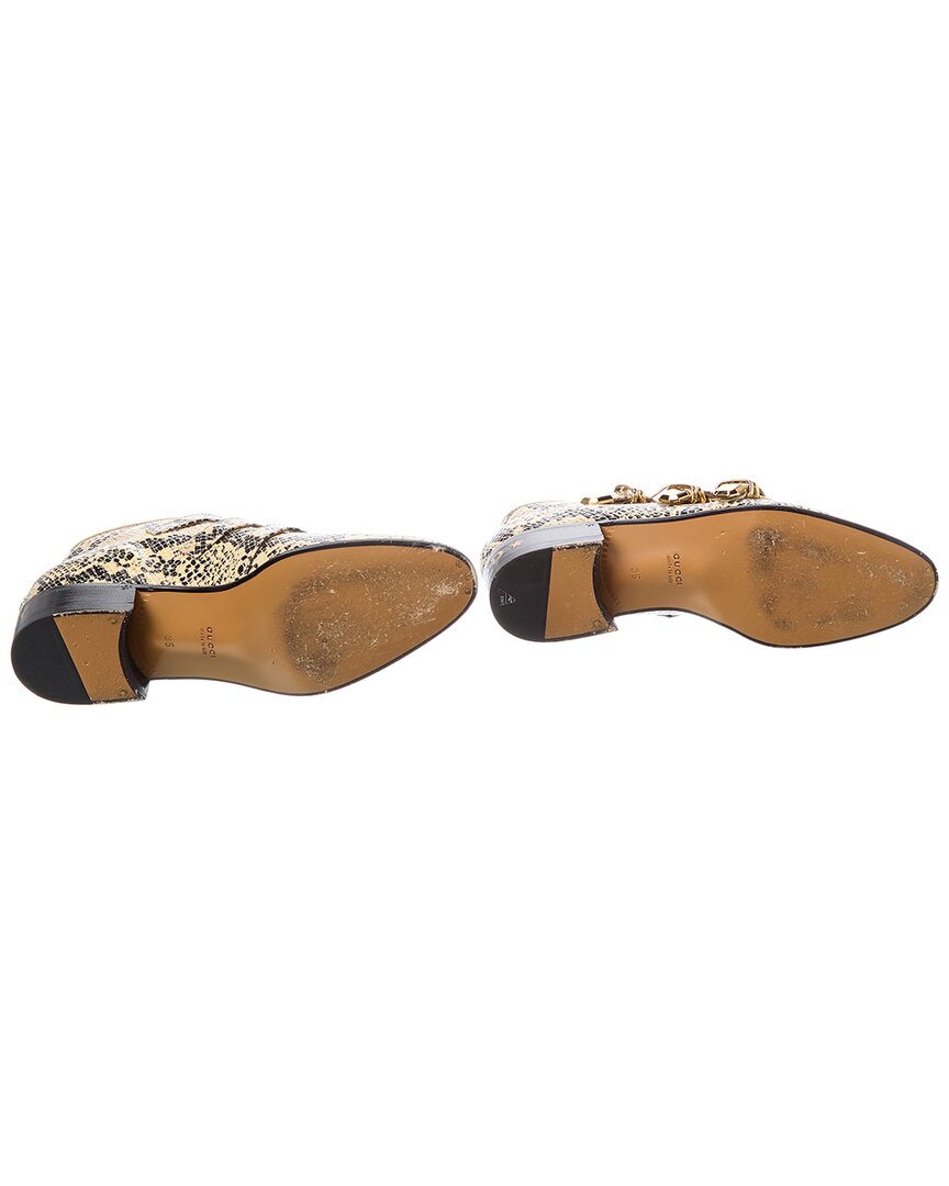 Gucci Python-Embossed Leather Bootie (  )