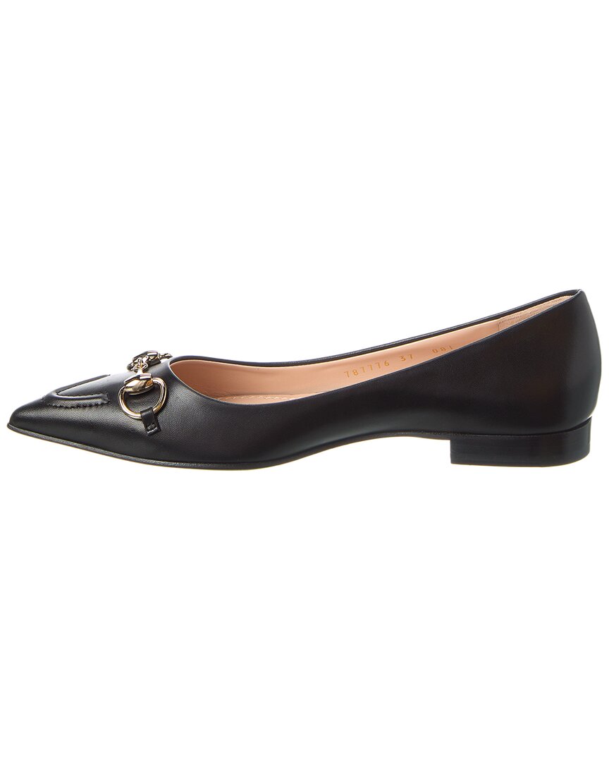 Gucci Horsebit Leather Ballerina Flat