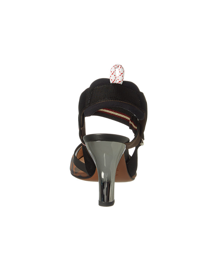 Fendi Tech Mesh Slingback Pump