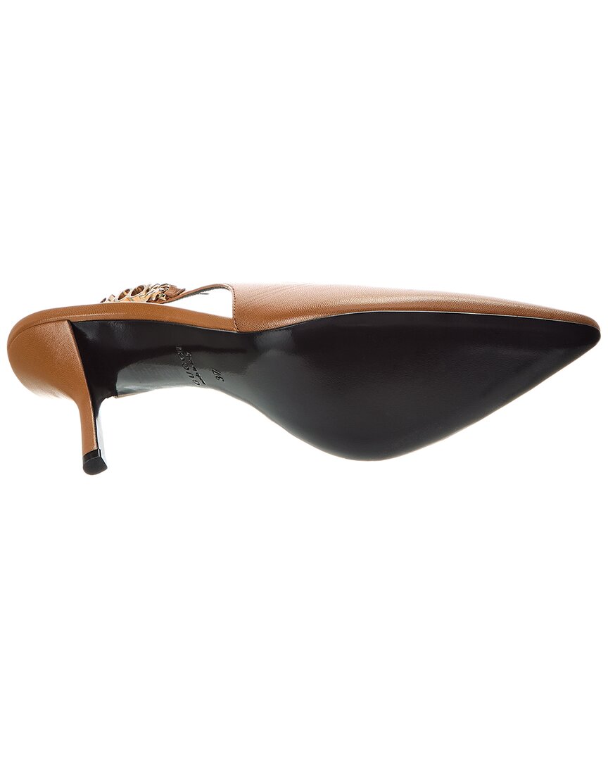 Gucci Signoria Leather Slingback Pump