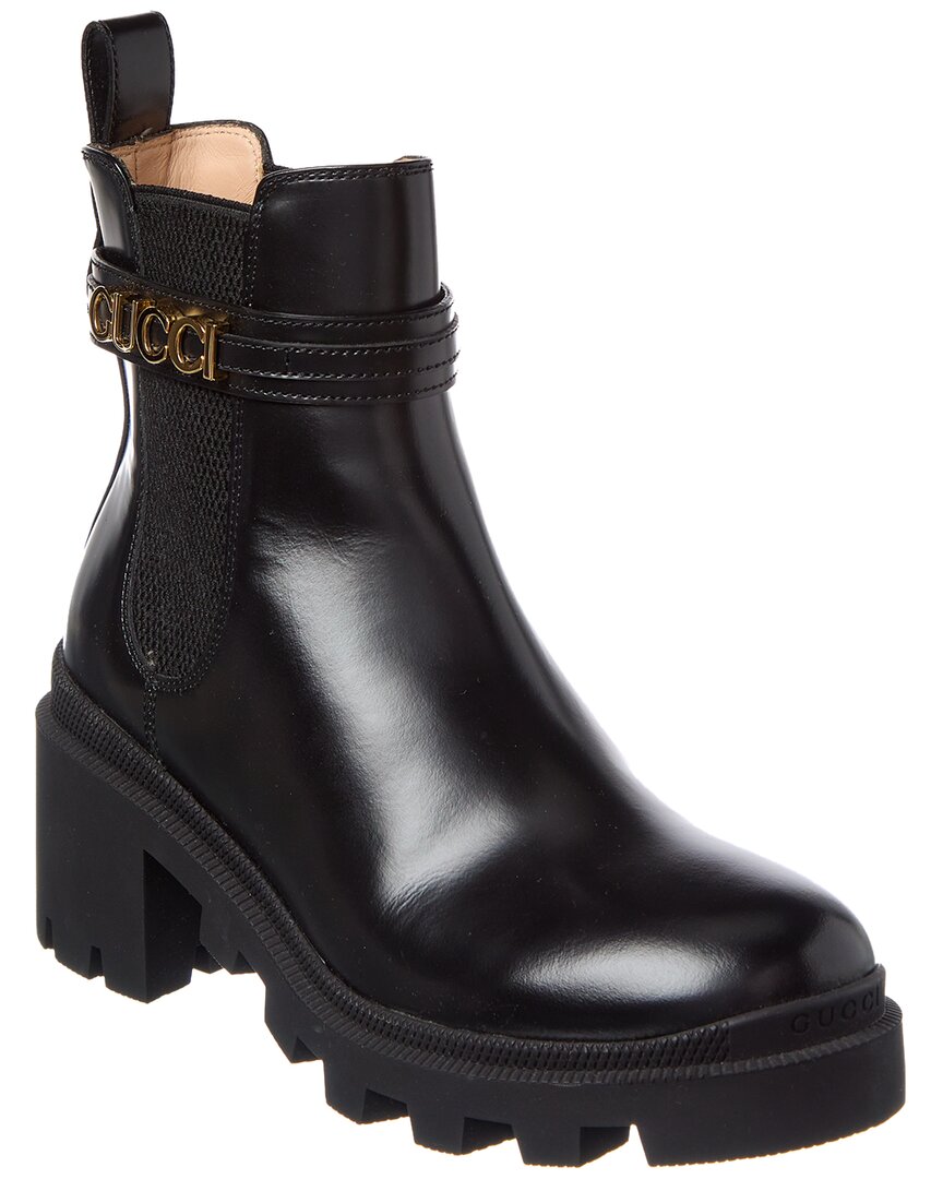 Gucci Logo Leather Boot
