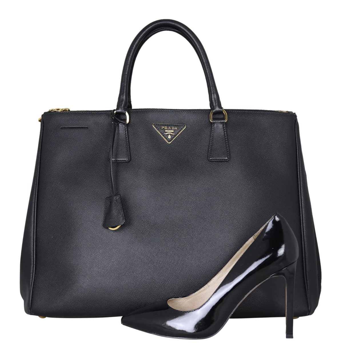 Prada Saffiano Lux Galleria Double Zip Tote Extra Large