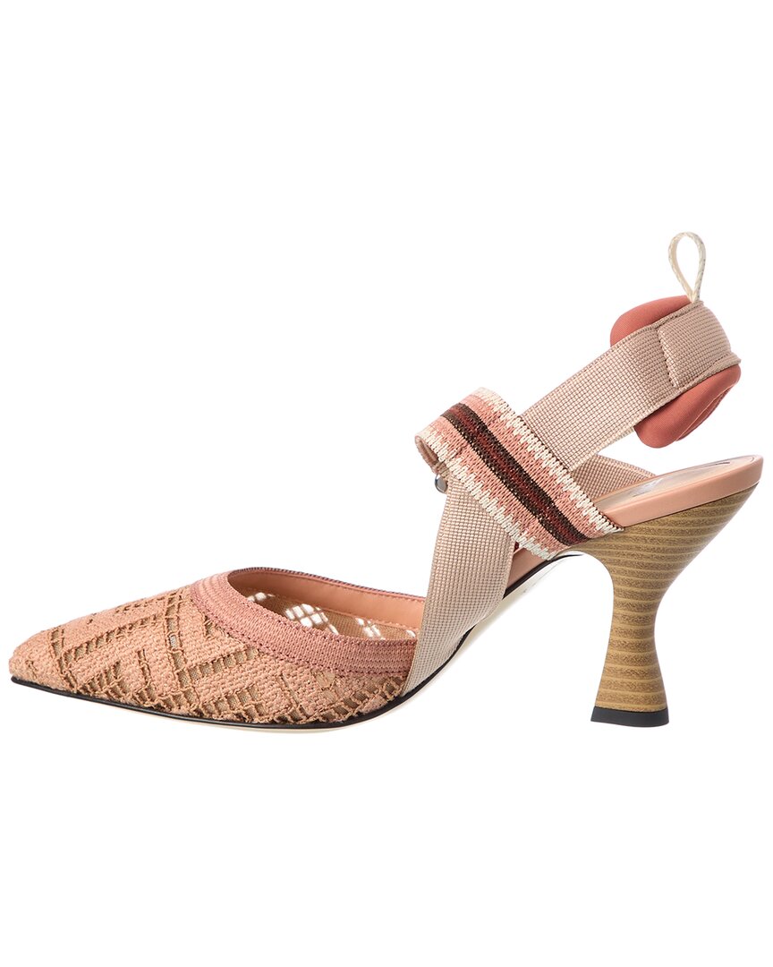 Fendi Colibri Ff Embroidered Slingback Pump