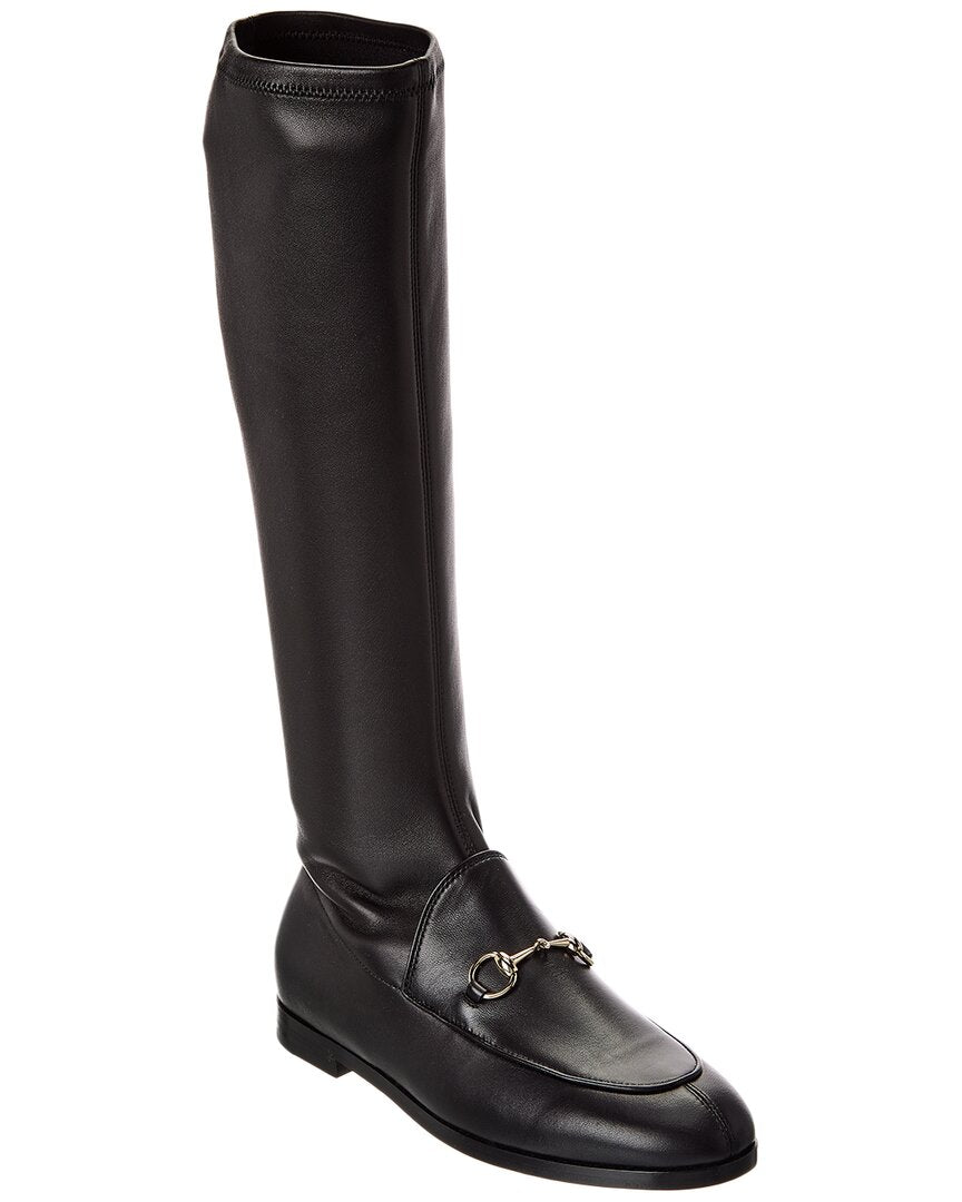 Gucci Jordaan Leather Knee-High Boot
