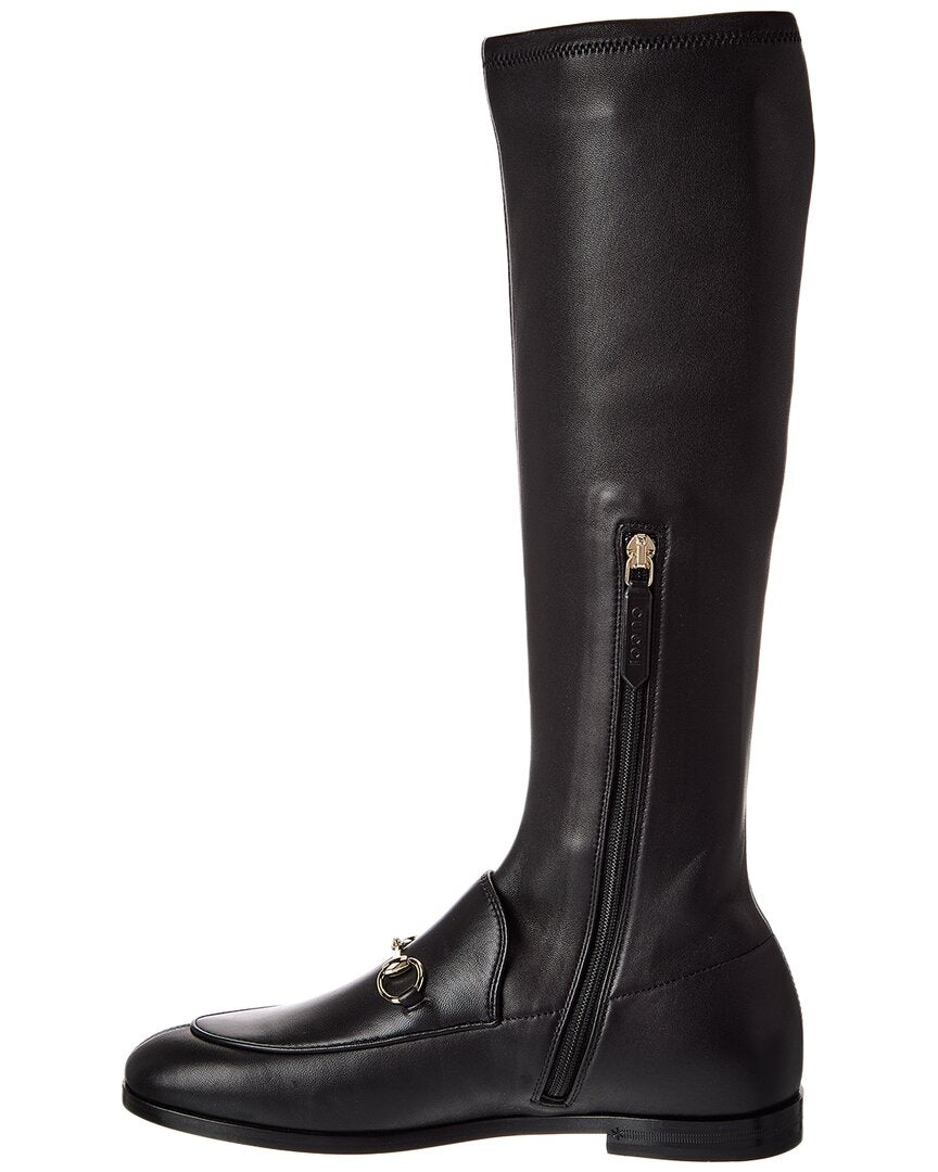Gucci Jordaan Leather Knee-High Boot