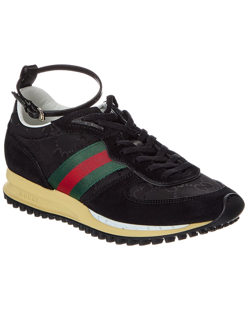 Gucci Re-Motion Gg Nylon & Suede Sneaker, 41, Black