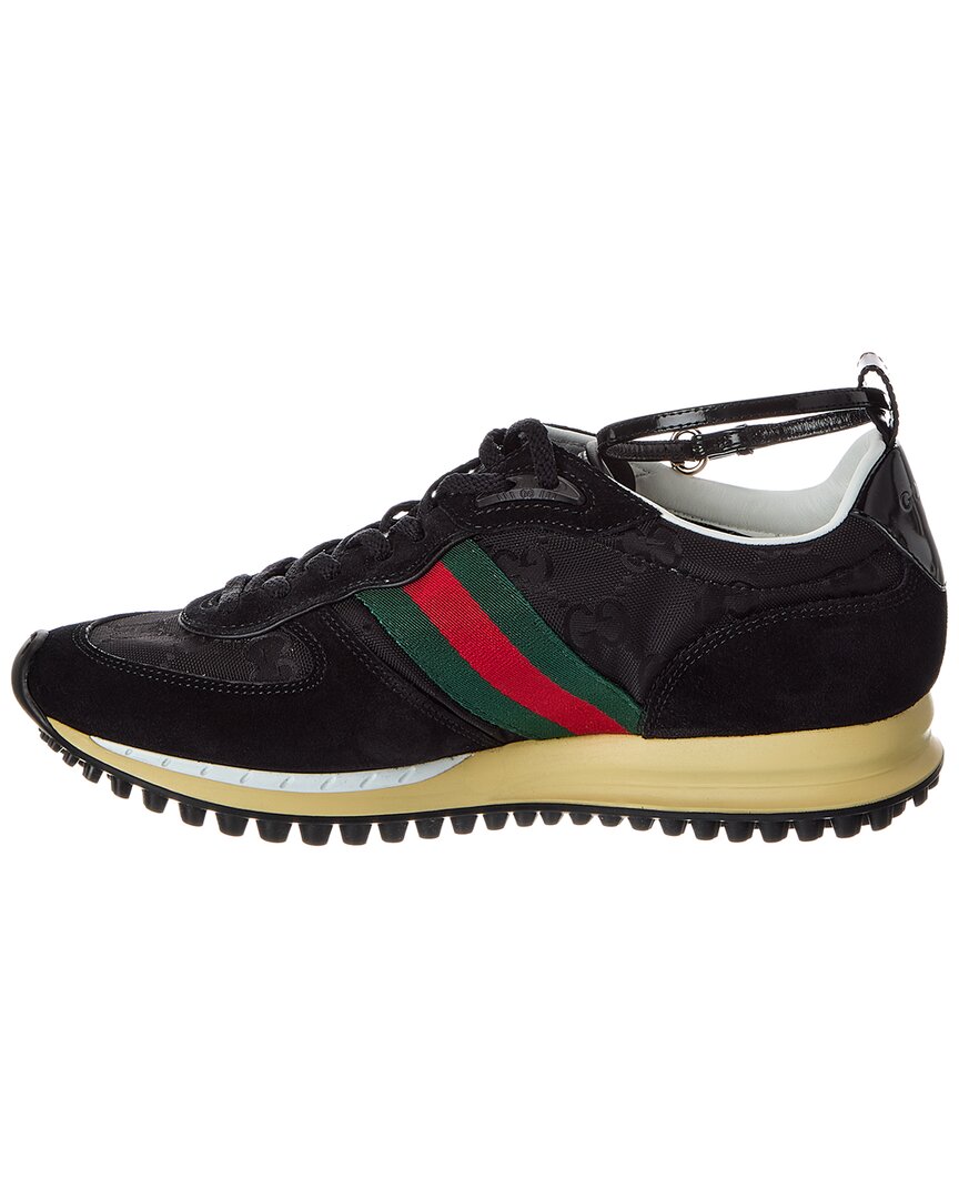 Gucci Re-Motion Gg Nylon & Suede Sneaker, 41, Black