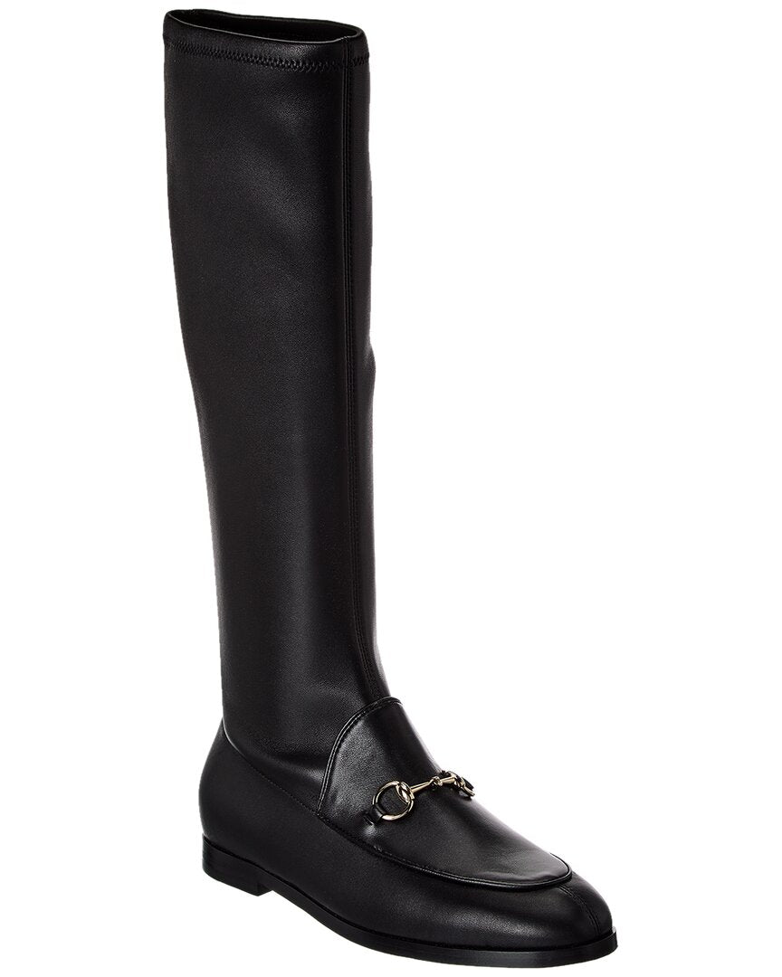 Gucci Jordaan Leather Knee-High Boot