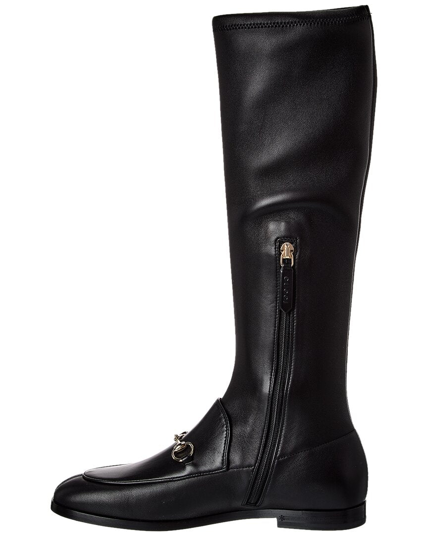 Gucci Jordaan Leather Knee-High Boot