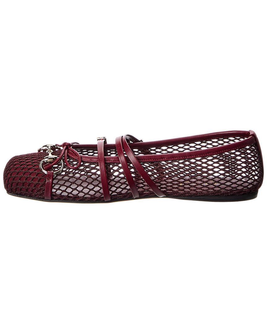 Gucci Horsebit Mesh & Leather Ballet Flat