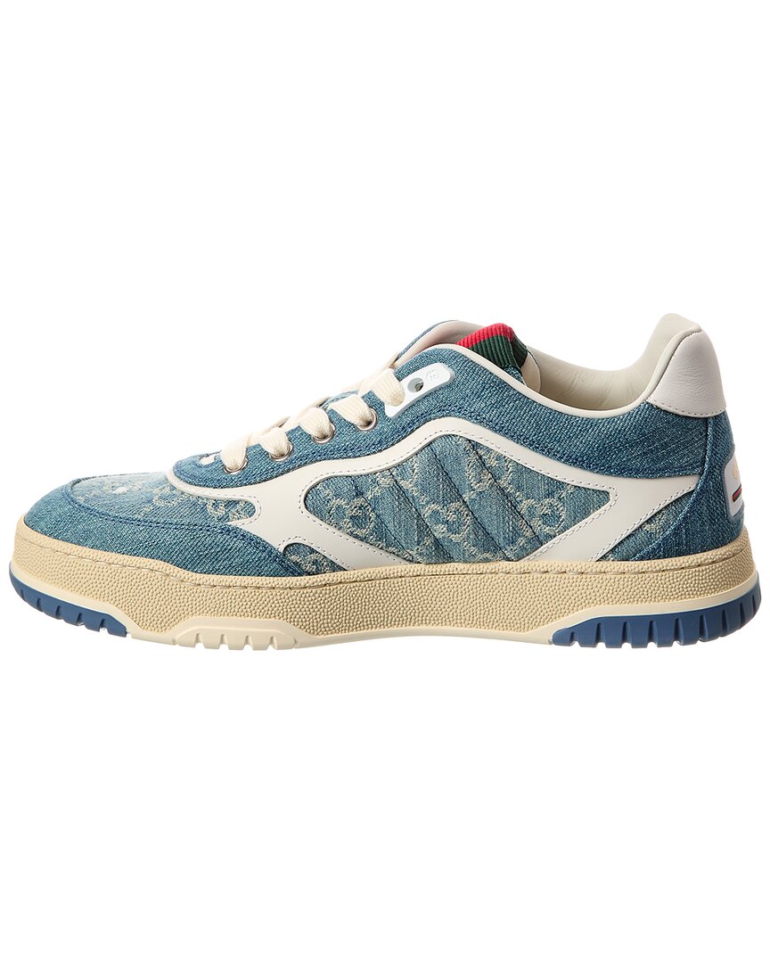 Gucci Re-Web Gg Denim & Leather Sneaker