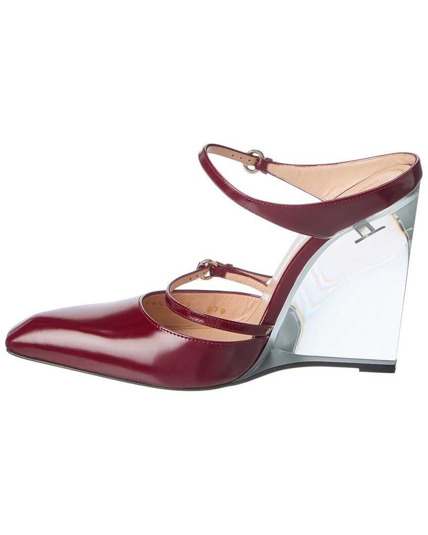 Gucci Leather Wedge Mule