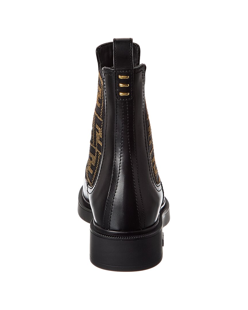 Fendi Filo Leather Biker Boot
