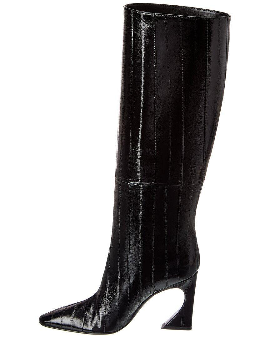Fendi Arco Leather Knee-High Bootie