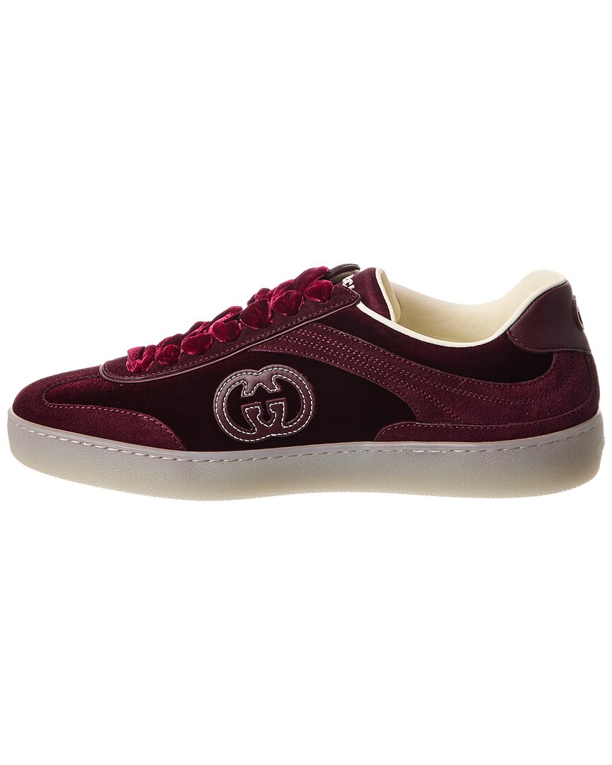 Gucci G75 Velvet & Suede Sneaker