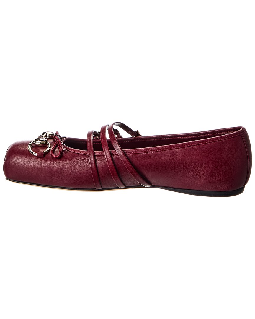 Gucci Horsebit Leather Ballet Flat