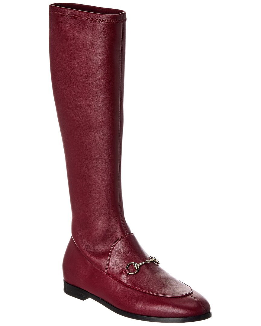 Gucci Jordaan Leather Knee-High Boot