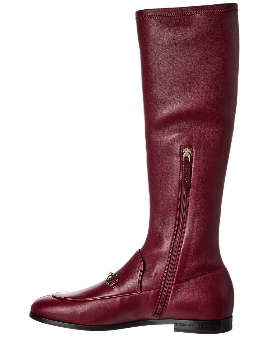 Gucci Jordaan Leather Knee-High Boot