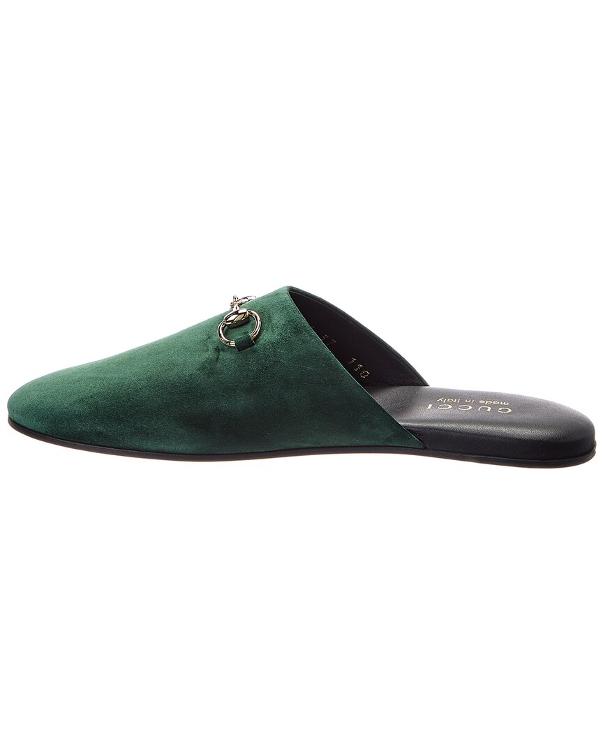 Gucci Horsebit Suede Mule