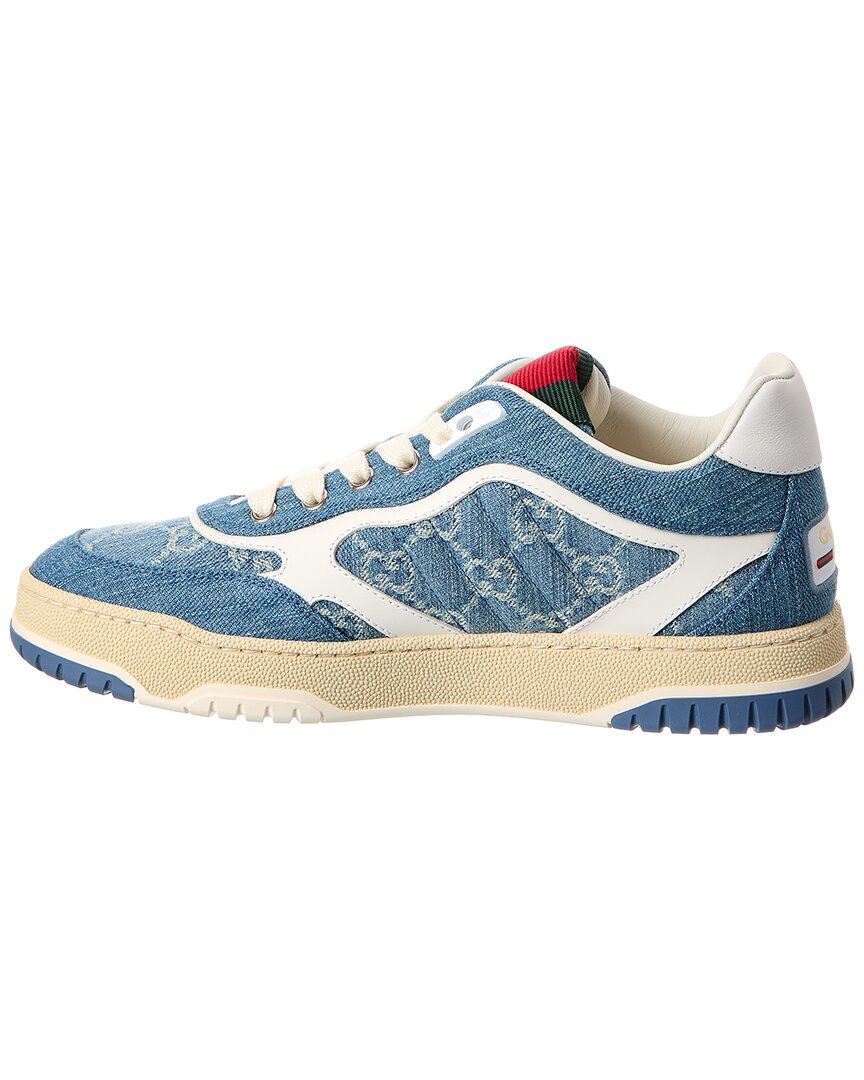 Gucci Re-Web Gg Denim & Leather Sneaker