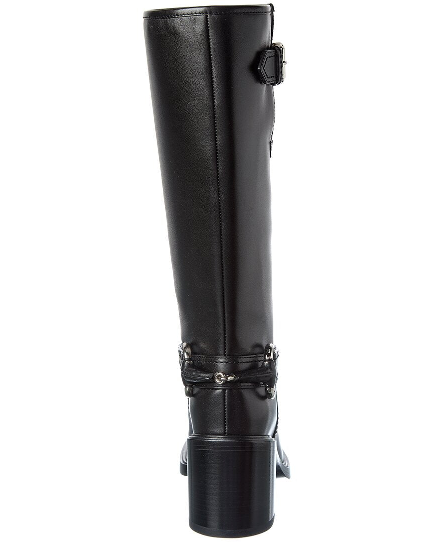 Gucci Mid-Heel Leather Boot