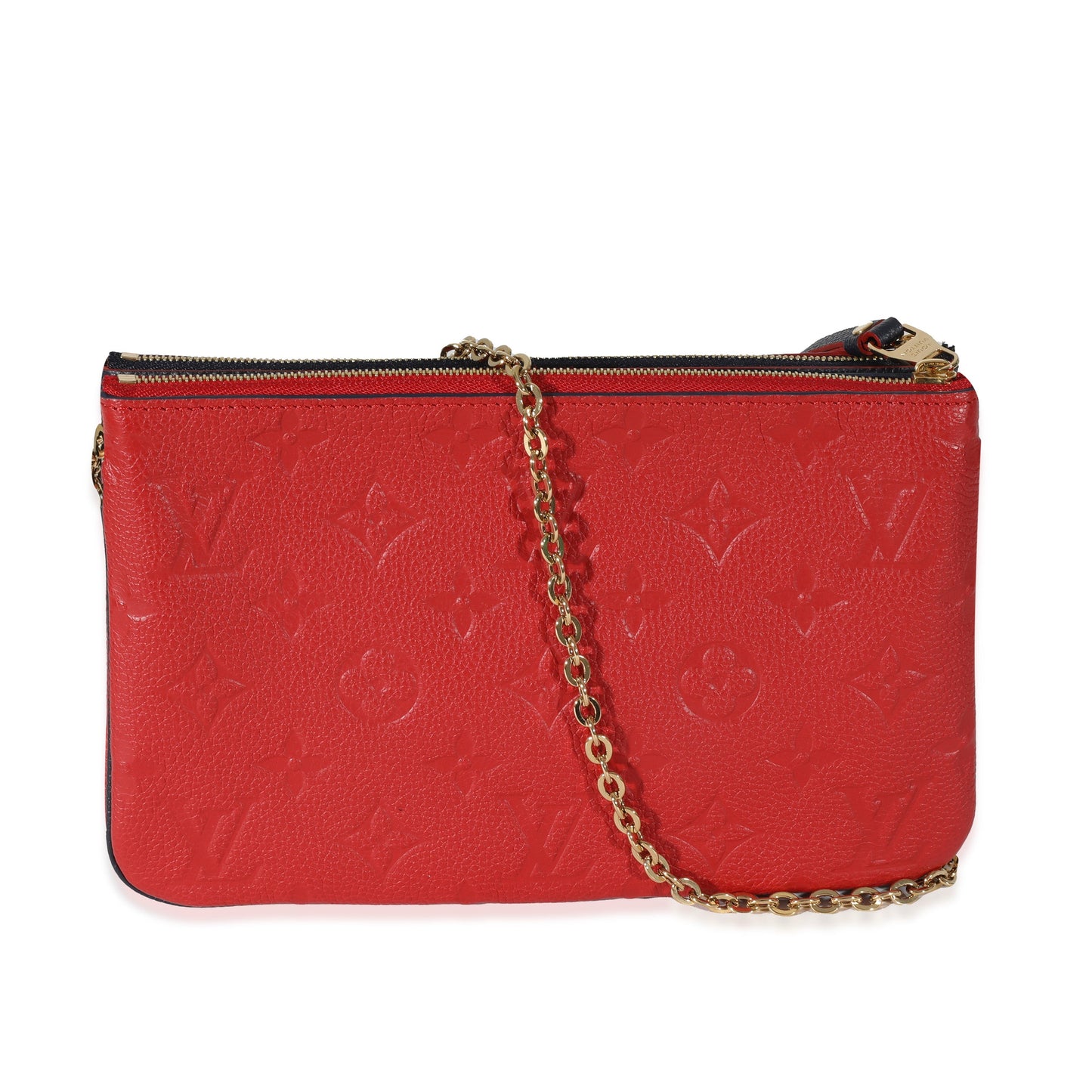 Louis Vuitton Marine Rouge Empreinte Double Zip Pochette
