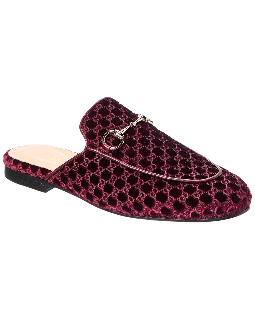 Gucci Princetown Gg Velvet Mule