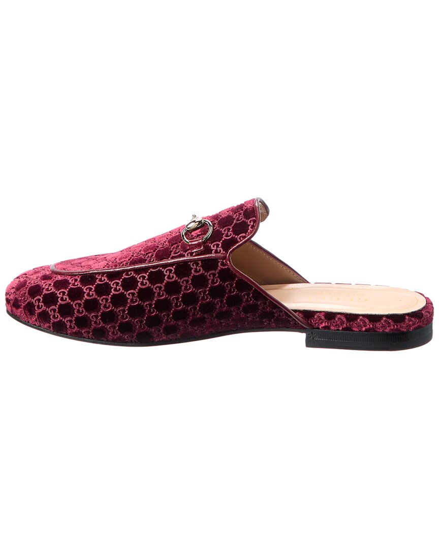 Gucci Princetown Gg Velvet Mule