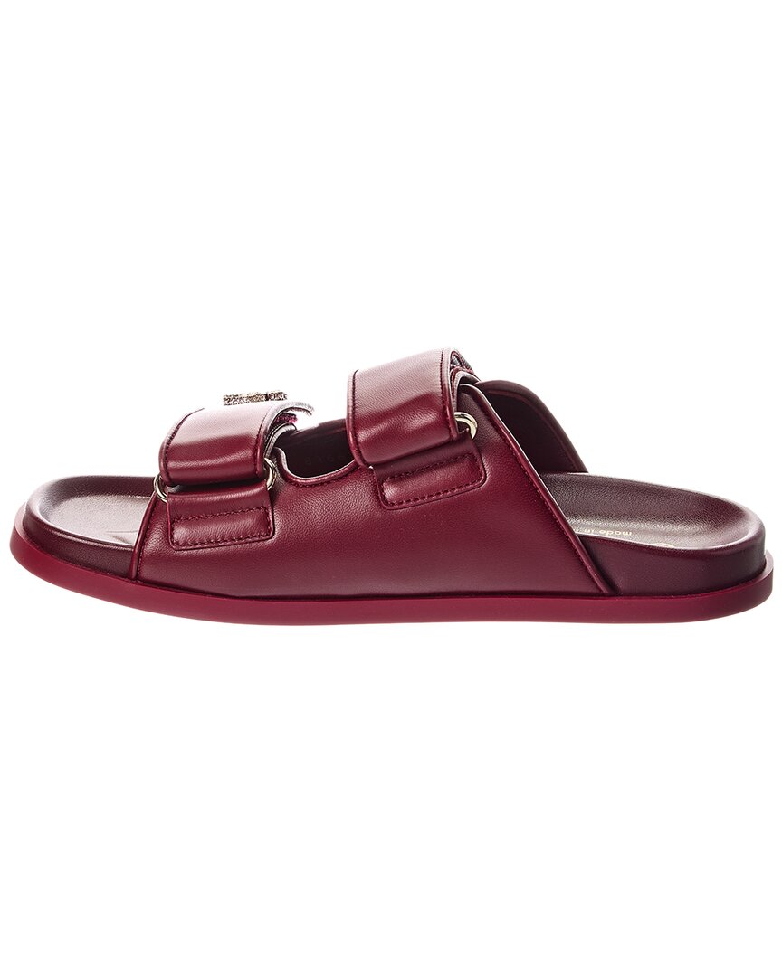 Gucci Crystal Double G Leather Sandal