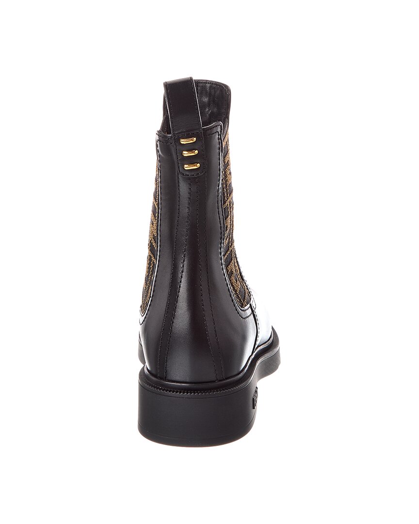 Fendi Filo Leather Biker Boot