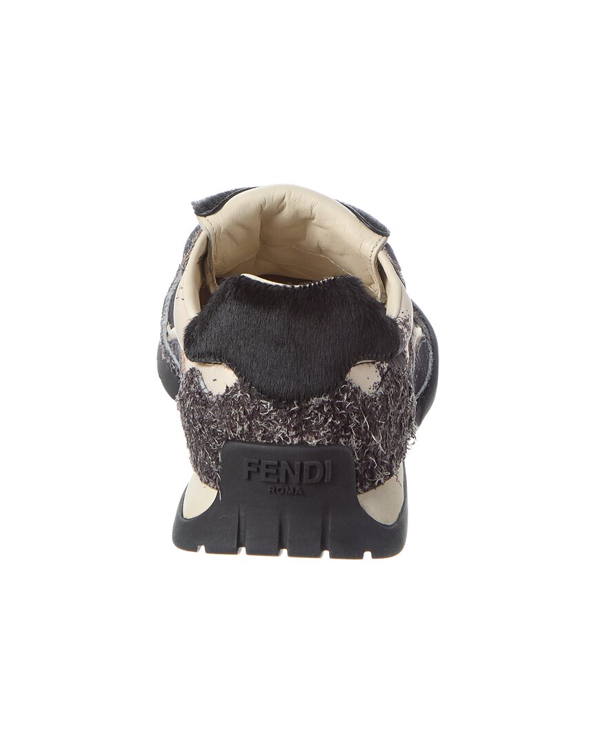 Fendi Wave Pulse Tech Fabric & Suede Sneaker