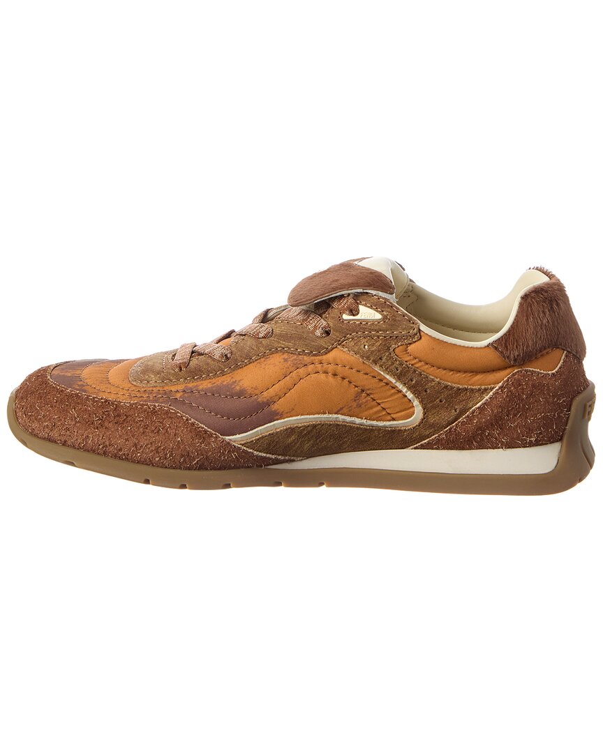 Fendi Wave Pulse Tech Fabric & Suede Sneaker