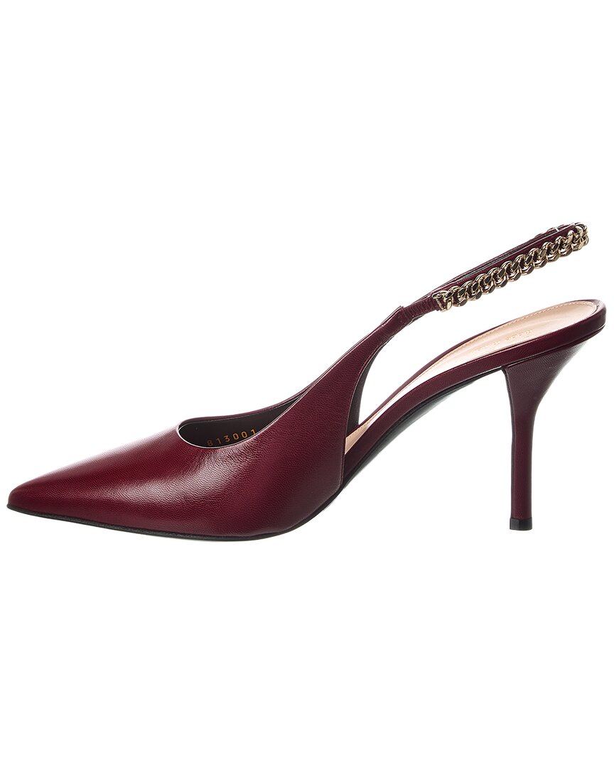 Gucci Signoria Leather Slingback Pump