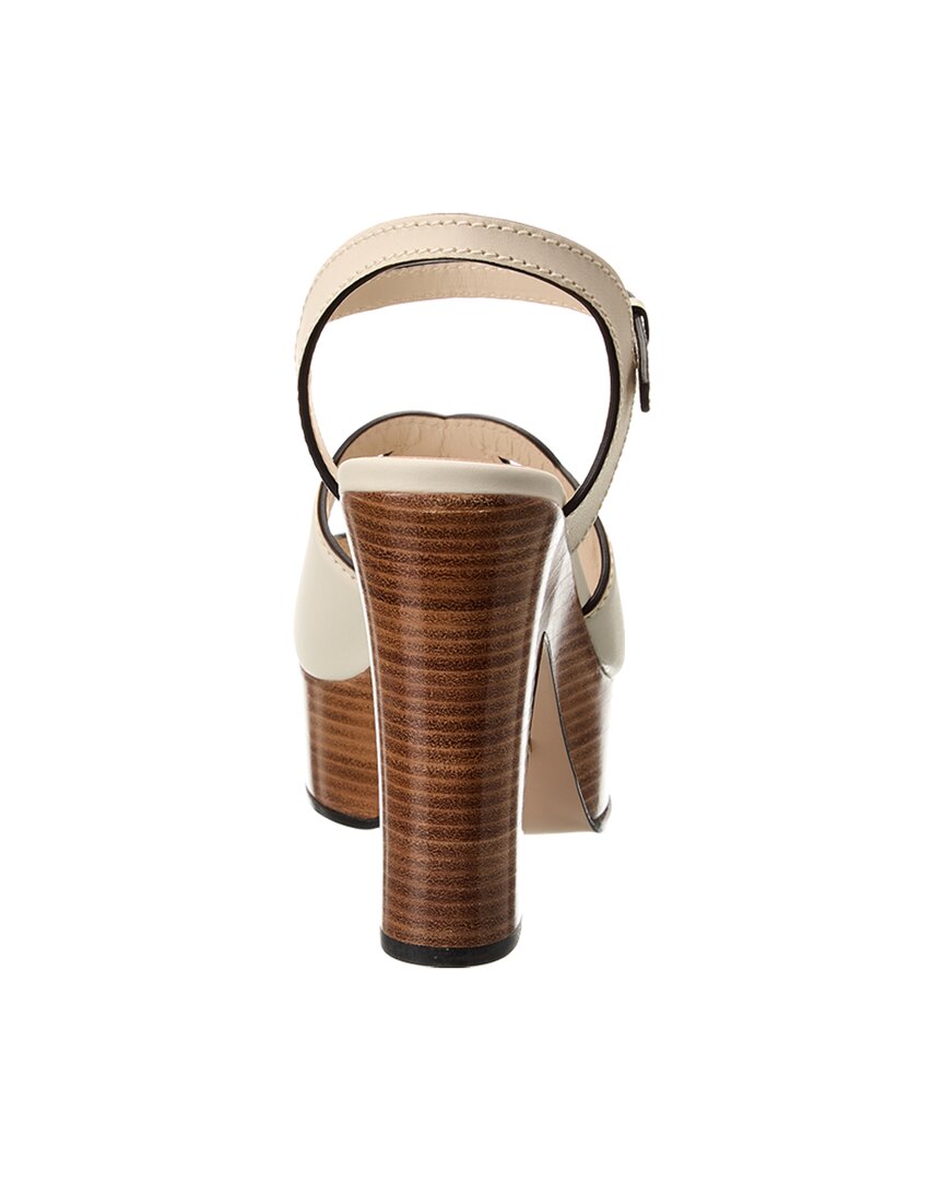 Gucci Interlocking G Leather Platform Sandal