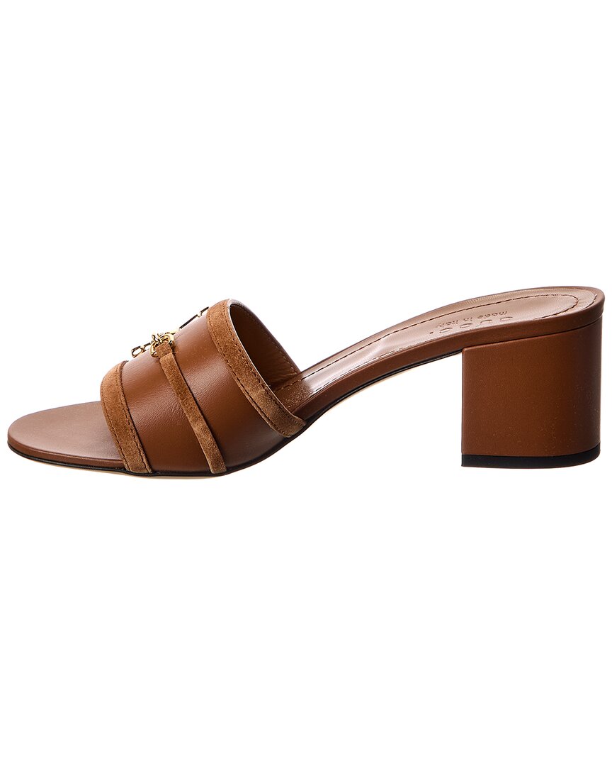 Gucci Horsebit Suede & Leather Sandal