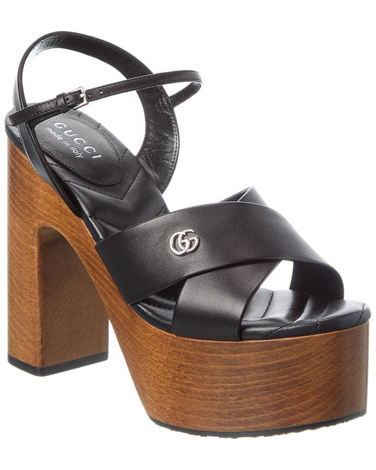 Gucci Leather Platform Sandal