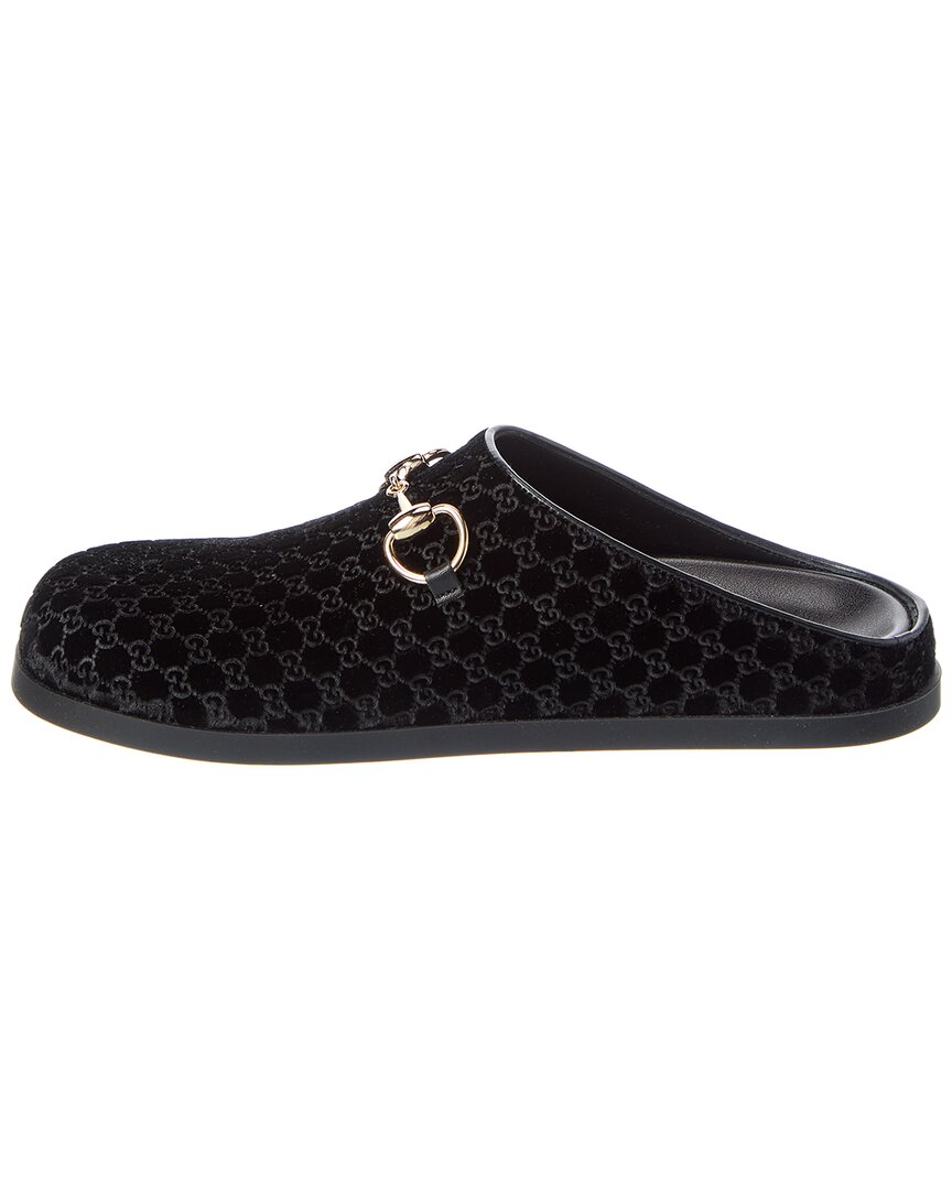 Gucci Horsebit Gg Velvet Mule