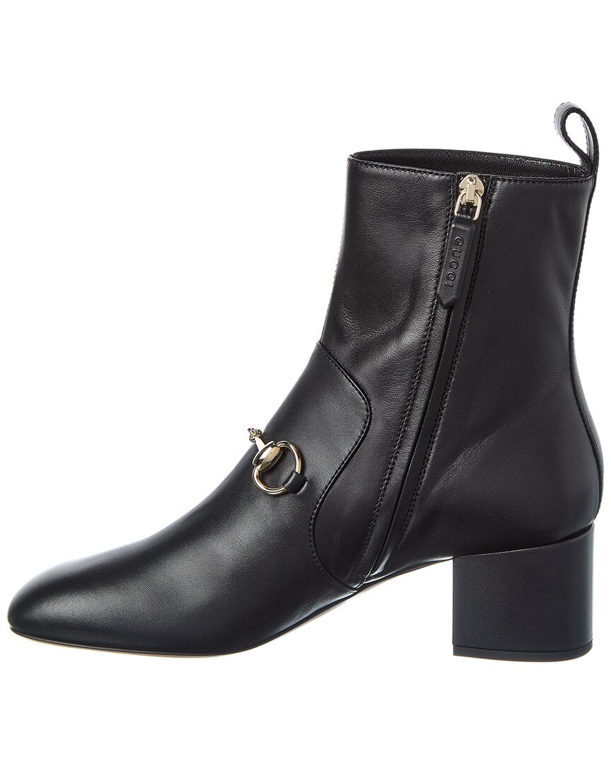 Gucci Horsebit Leather Bootie