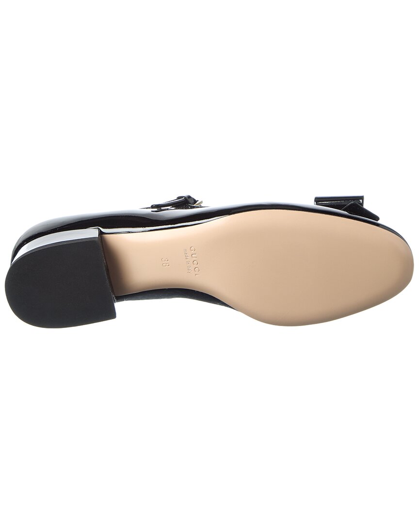 Gucci Bow Patent Ballerina Flat