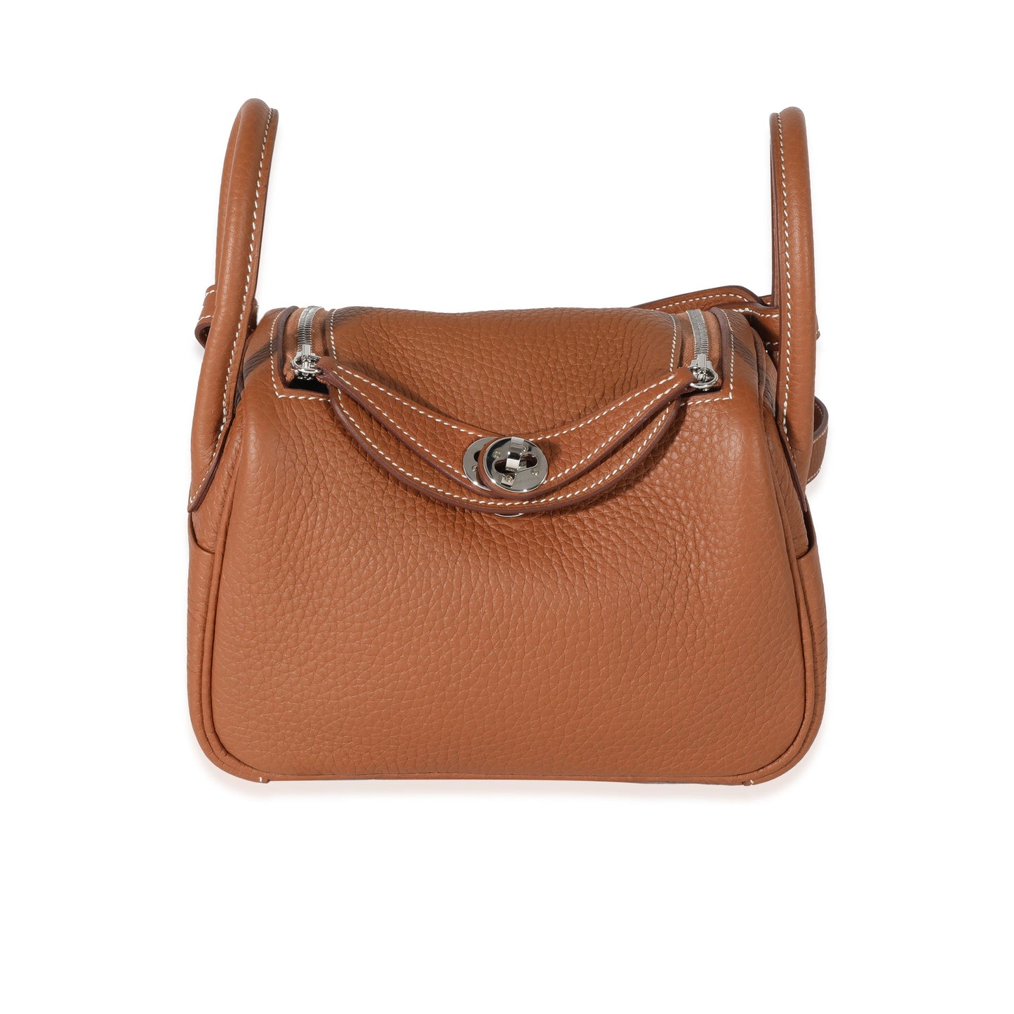 Luxury Hermes Gold Clemence Mini Lindy 20 PHW