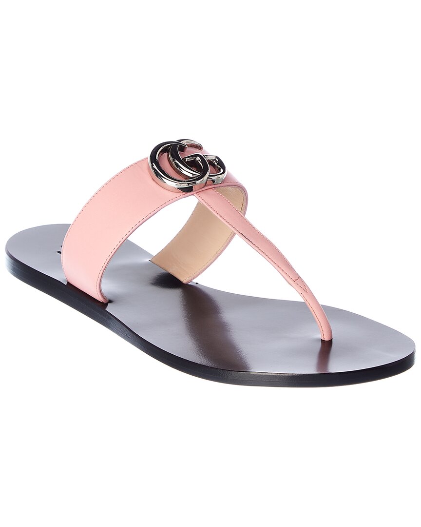 Gucci Marmont Leather Sandal, 37