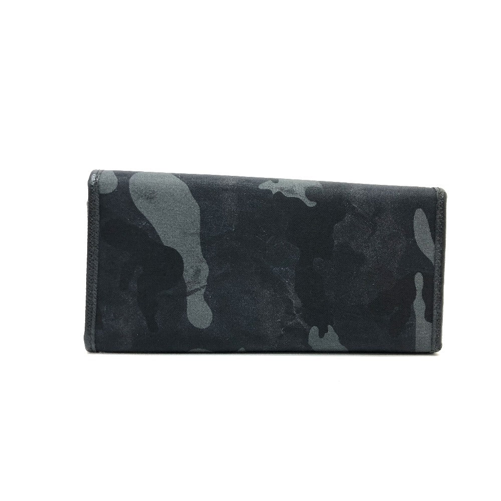 PRADA Key case Key holder  Nylon black Camouflage camouflage Women