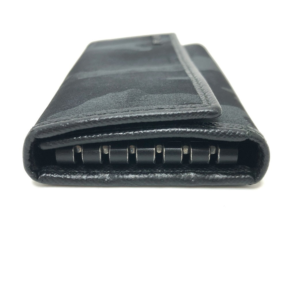 PRADA Key case Key holder  Nylon black Camouflage camouflage Women