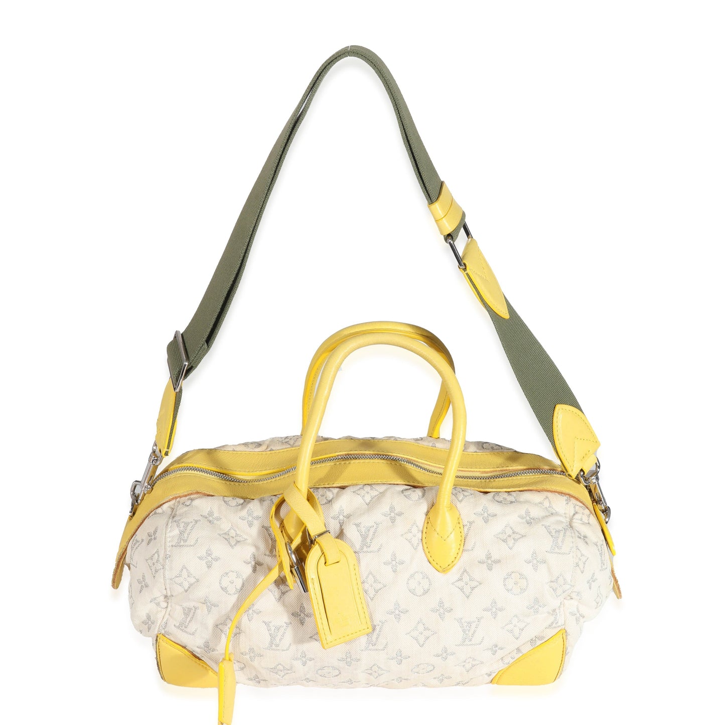 Louis Vuitton  Jaune Monogram Denim Round Speedy Bag