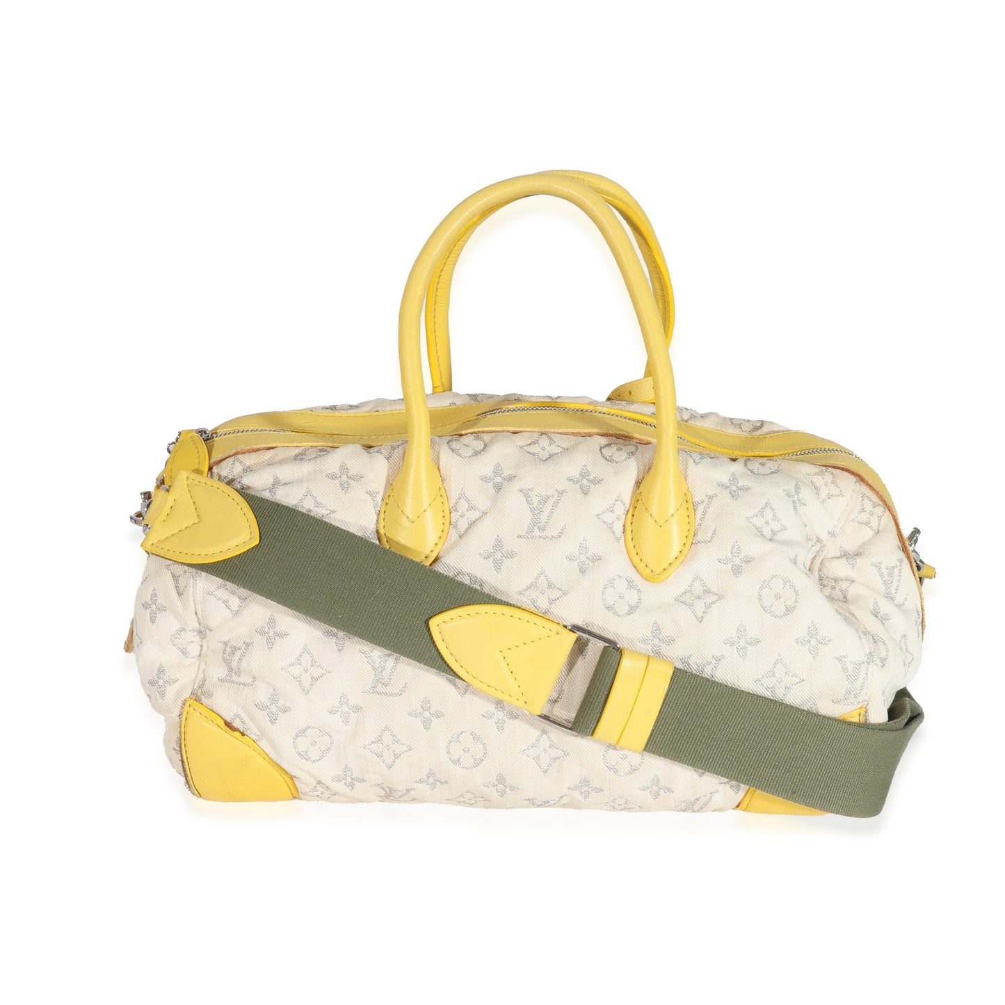 Louis Vuitton  Jaune Monogram Denim Round Speedy Bag