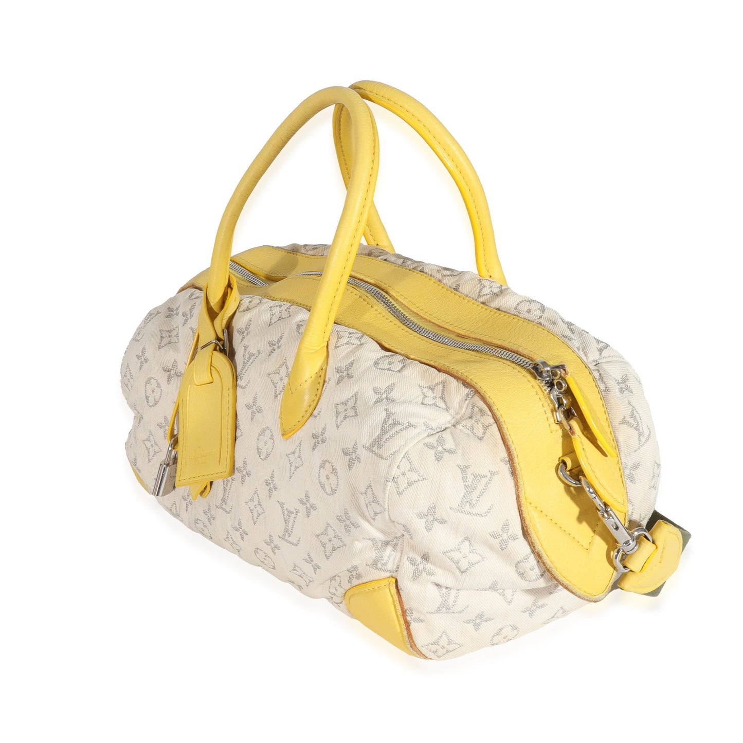 Louis Vuitton  Jaune Monogram Denim Round Speedy Bag